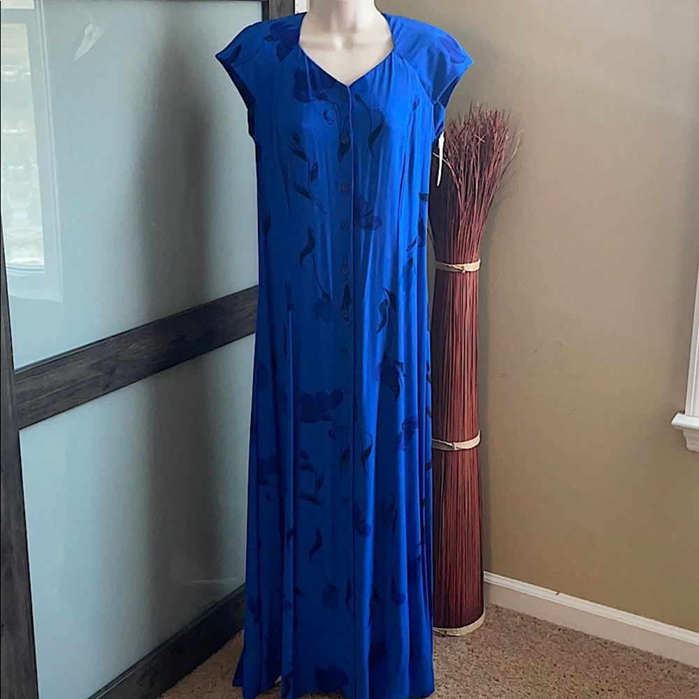 NWT Blue floral maxi dress.